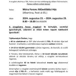 Tüdőszűrés 2024.08.23 - 08.29. között Albertirsán a Móra Ferenc Művelődési Házban