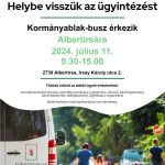 Kormányablak busz érkezik Albertirsára 2024.07.11.