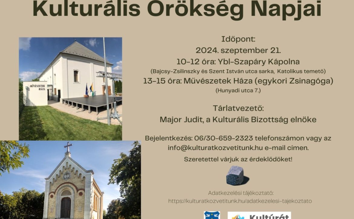 2024.09.21. – Kulturális Örökség Napjai