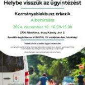 Kormányablakbusz érkezik 2024.12.10-én Albertirsára❗️