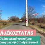 📣 Tájékoztatás a Dolina utcai veszélyes villanyoszlop áthelyezéséről