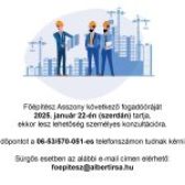 🏘Főépítész Asszony fogadóórája 2025.01.22.