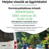 Kormányablakbusz érkezik 2025.03.26-án Albertirsára❗️