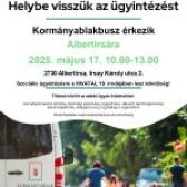 Kormányablakbusz érkezik 2025. május 17-én Albertirsára❗️