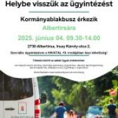 ❗️Kormányablakbusz érkezik 2025. június 04-én Albertirsára❗️