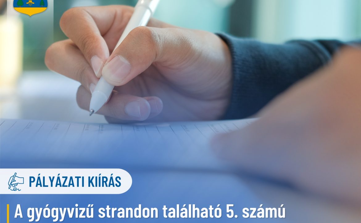 Pályázati kiírás – Üzlethelység bérbeadás