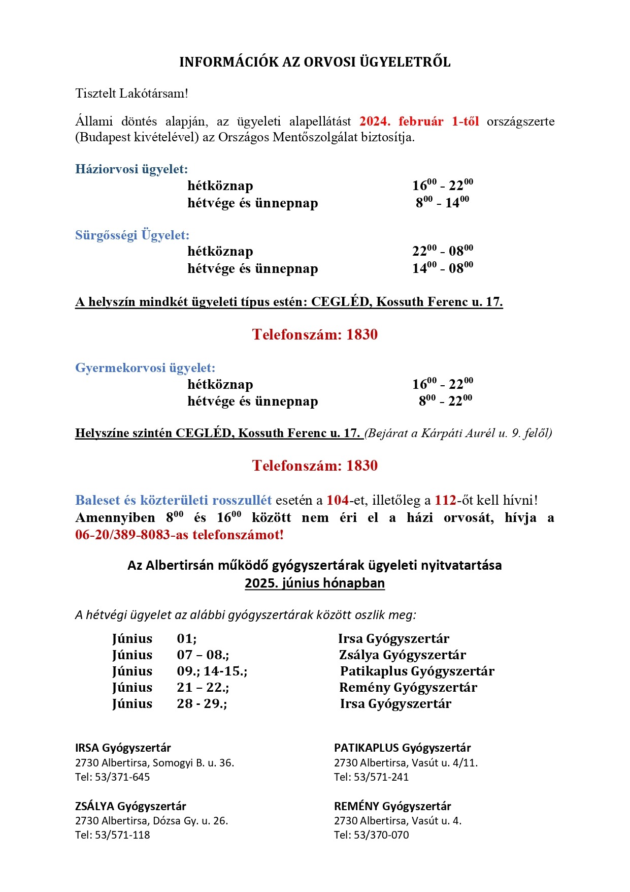 Ügyeletes gyógyszertár 2025 június_page-0001
