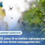 📢🦟 Lakossági tájékoztatás – FÖLDI SZÚNYOGGYÉRÍTÉS 🦟