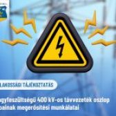 Nagyfeszültségű 400 kV-os távvezeték oszlop lábainak megerősítési munkálatai