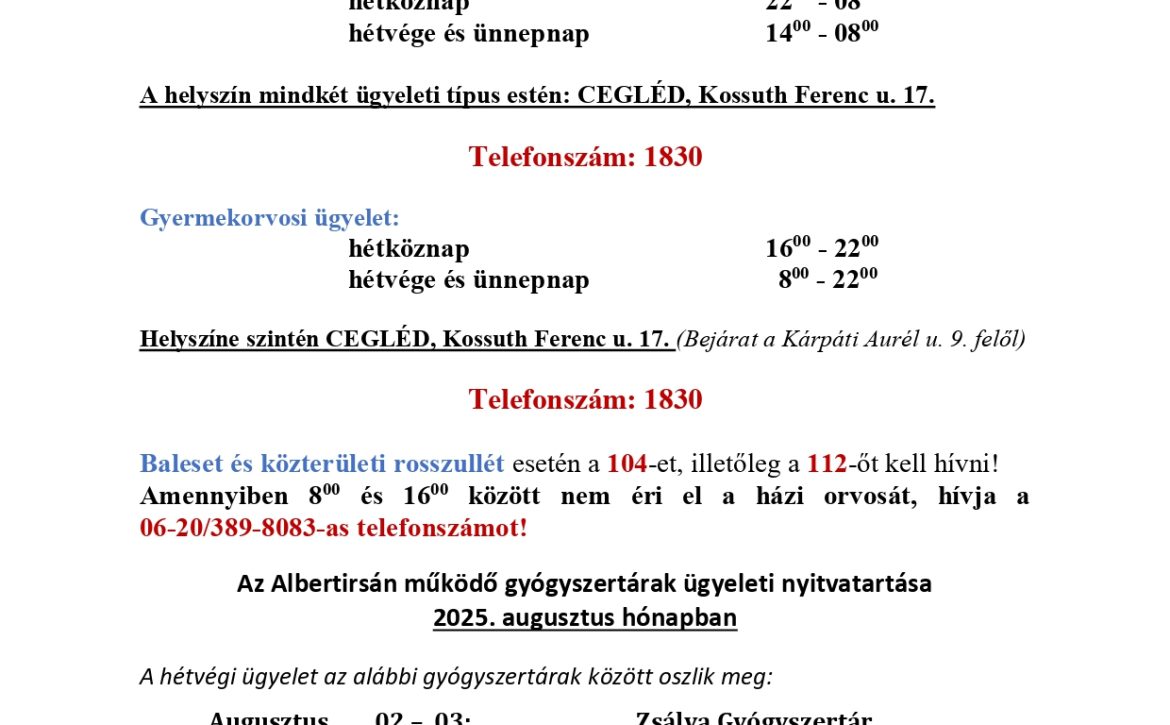 Ügyeletes gyógyszertár 2025 augusztus_page-0001