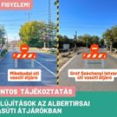 ❗️📢 FONTOS TÁJÉKOZTATÁS – 🚧🚂 FELÚJÍTÁSOK AZ ALBERTIRSAI VASÚTI ÁTJÁRÓKBAN