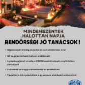 Bűnmegelőzési jó tanácsok a megemlékezés időszakára!